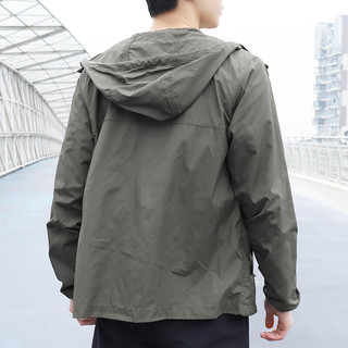 The North Face北面皮肤衣男款24春夏新款运动户外休闲UPF防晒防风薄款外套8BA6 绿色/21L 2XL (185)