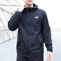 The North Face北面皮肤衣男款24春夏运动户外休闲UPF防晒防风薄款外套8BA6 黑色/JK3 M (170)