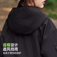 男童外套春装儿童连帽休闲户外登山服青少年夹克