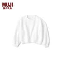 无印良品（MUJI）大童 短款紧密织 运动衫 长袖 儿童童装 CB1JXA4S 白色 110/56A