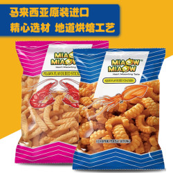 MIAOW MIAOW 妙妙 鱿鱼卷60g+虾条60g 组合包 2袋 120g