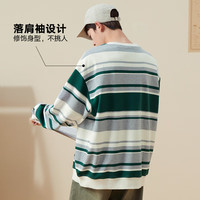 gxgjeansgxg.jeans男装卫衣 1978系列2024年秋季新款条纹套头圆领上衣  175/L （oversize）建议拍小一码
