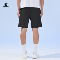 KELME卡尔美梭织运动短裤男2024夏季速干训练跑步开叉五分裤 9424DK1056银鼠灰
