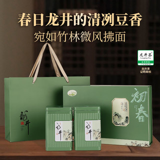 茗门天赐明前龙井250g茶叶礼盒装绿茶一级高档西湖男士送老人长辈高档西湖 小初春礼盒250g