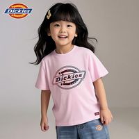 Dickies儿童休闲短袖T恤2025夏季纯棉舒适圆领宽松百搭印花透气