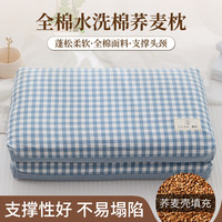 全棉荞麦枕四季成人护颈椎好睡眠枕头芯一对装家用成人单只装草本