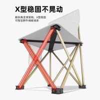 全品屋户外折叠椅便携式露营椅子户外桌椅套装折叠桌蛋卷桌露营装备全套 【~福利特惠~】39CM折叠椅-白色