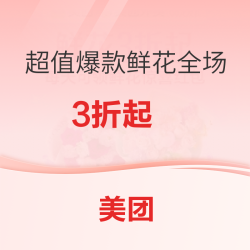 美团 超值爆款鲜花全场3折起  