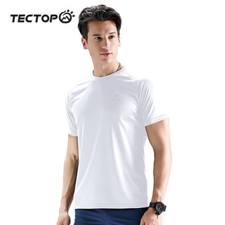 探拓 TECTOP 短袖速干T恤 男款白色S 运动速干衣
