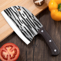 利皇菜刀龙泉锻打刀刀具家用切菜刀切肉刀斩切刀切片刀厨房 仿木切片刀