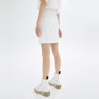 美特斯邦威半身裙长裙合集女夏季显瘦裙子潮流时尚 M款-牛仔白色 M 160/66A