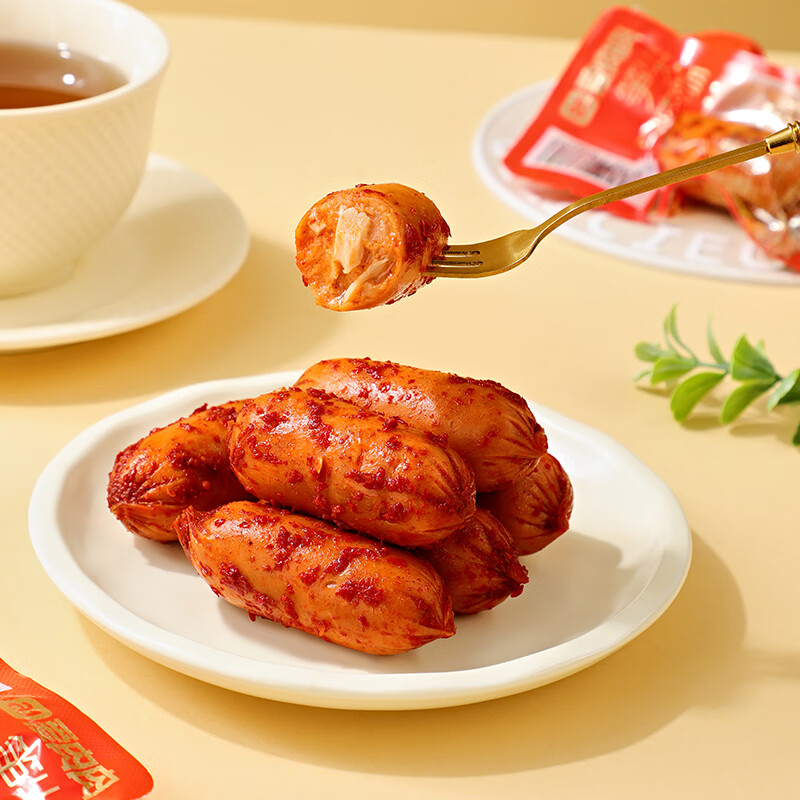 a1笋尖鸡肉肠即食肉肠特辣休闲零食早餐办公室解馋代餐独立装