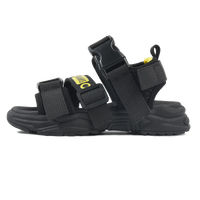 泰兰尼斯夏季儿童凉鞋沙滩鞋镂空防水透气防滑休闲时尚中大童鞋 黑黄 26 (鞋内长16.5cm)