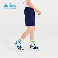 361°童装男女童梭织五分裤夏季小中大童运动裤男童短裤 深藏青1702 100 101cm