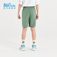 361°童装男女童梭织五分裤夏季小中大童运动裤男童短裤 蒙雾绿1702 100 101cm