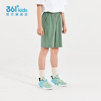 361°童装男女童梭织五分裤夏季小中大童运动裤男童短裤 蒙雾绿1702 175 175cm