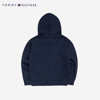 Tommy Hilfiger汤米儿童童装卫衣秋季女童时尚连帽卫衣中大童上衣外套 暗夜蓝 140 /S 【身高128-140cm】