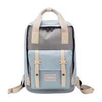 HEAD 海德 背包女大容量双肩包男15.6英寸笔记本电脑包学生书包 HB0321 灰色/浅蓝色