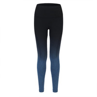 La Nikar 高腰提臀裤女跑步训练弹力紧身收腹瑜伽裤运动套装-T2008 星空渐变 套装 S