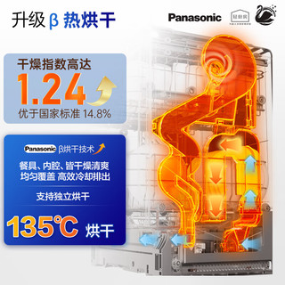  Panasonic/松下 天鹅系列 纳诺怡30天一级储存 嵌入式洗碗机  黑天鹅 150L