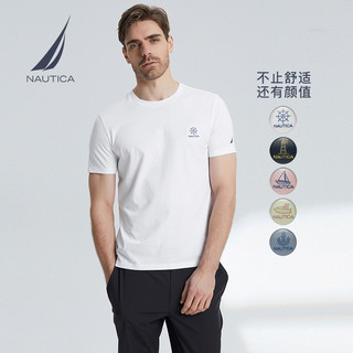 诺帝卡（NAUTICA）男装夏季款无忧搭休闲男女同款多色纯棉短袖T恤TE2101