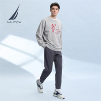 诺帝卡(NAUTICA)【商场同款】春秋款书法印花情侣款舒适休闲男女中性卫衣KM3120