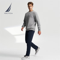 诺帝卡（NAUTICA）24秋冬棉纺磨毛加绒柔软舒适简约百搭休闲圆领卫衣男KE4402-N 03E中花灰 S