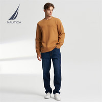诺帝卡（NAUTICA）24春夏双面珠地亲肤舒适圆领卫衣男KO4305 桔色8NQ XL