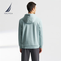 诺帝卡（NAUTICA）24秋冬柔软保暖银狐绒连帽卫衣男KO4403 浅蓝4RU XL