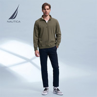 诺帝卡（NAUTICA）【商场同款】男装秋冬款银狐绒保暖柔软半高领卫衣男KC3402