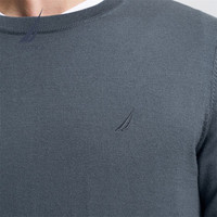 诺帝卡（NAUTICA） 男装春夏款亲肤舒适羊毛圆领毛衣男SO3302-N 深花灰0FD L