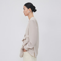 LESS【精工系列】春秋简约通勤西装女气质休闲西服外套2N8710450 058/绿灰白 S