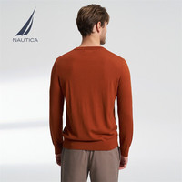诺帝卡（NAUTICA） 男装春夏款亲肤舒适羊毛圆领毛衣男SO3302-N 砖桔色8RF M