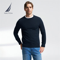 诺帝卡（NAUTICA） 男装春夏款亲肤舒适羊毛圆领毛衣男SO3302-N 藏青4NV S