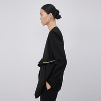 LESS【精工系列】春秋简约通勤西装女气质休闲西服外套2N8710450 001/本黑 XS