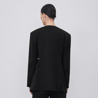 LESS【精工系列】春秋简约通勤西装女气质休闲西服外套2N8710450 001/本黑 M