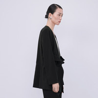 LESS【精工系列】春秋简约通勤西装女气质休闲西服外套2N8710450 001/本黑 S