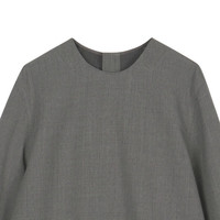 LESS2024年冬绵羊毛长袖毛呢夹克2O0611000 071杂灰 S