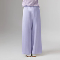 笛莎（DEESHA）童装儿童女童2025夏季中大童芭蕾风蝴蝶结阔腿裤 紫色 130