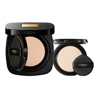 巴黎欧莱雅 L'OREAL PARISL'oreal/欧莱雅金致臻颜柔光无瑕气垫霜送同款替换芯 黑金气垫C20 12g+同款替换芯12g