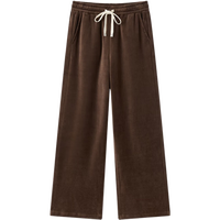  PEACEBIRD/太平鸟 丝绒 女士直筒裤