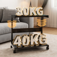 赛途移动主机架电脑主机托架多层打印机台式机箱置物架(枫木色) 枫木白