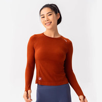 UTO悠途 美利奴羊毛男女滑雪速干衣户外跑步登山打底衫运动功能内衣 女青柠绿 长袖 2XL