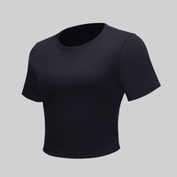 露露乐蒙lululemon丨Tie-Hem女士下摆系带高克重棉混纺 T 恤 LW3IDKS 黑色 L /10