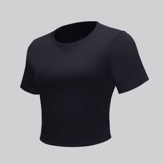 露露乐蒙lululemon丨Tie-Hem女士下摆系带高克重棉混纺 T 恤 LW3IDKS 黑色 L /10