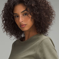 露露乐蒙lululemon丨Tie-Hem女士下摆系带高克重棉混纺 T 恤 LW3IDKS 军绿 2XL /14