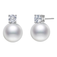 meluxe美奈 S925银爱迪生淡水珍珠项链吊坠戴妃款珍珠耳钉  【项坠】13-14mm