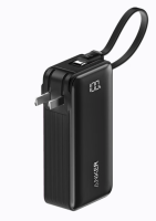 安克 充电宝自带数据线10000mAh|30w黑