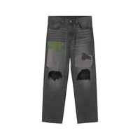 李维斯Levi's®SilverTab™25春季男士美式高街破洞宽松直筒牛仔裤 灰色 30/32