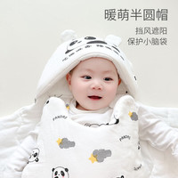 宜爽儿婴儿抱被睡袋新生衣服初生宝宝冬天春秋款纯棉外出包被 大象(春秋薄款【15-25°C】 80*38(年龄0-6个月)